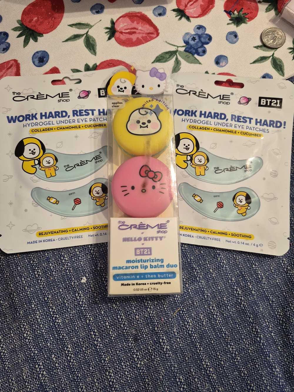 The Creme Shop Hello Kitty BT21 Moisturizing Lip Balm Duo Bundle